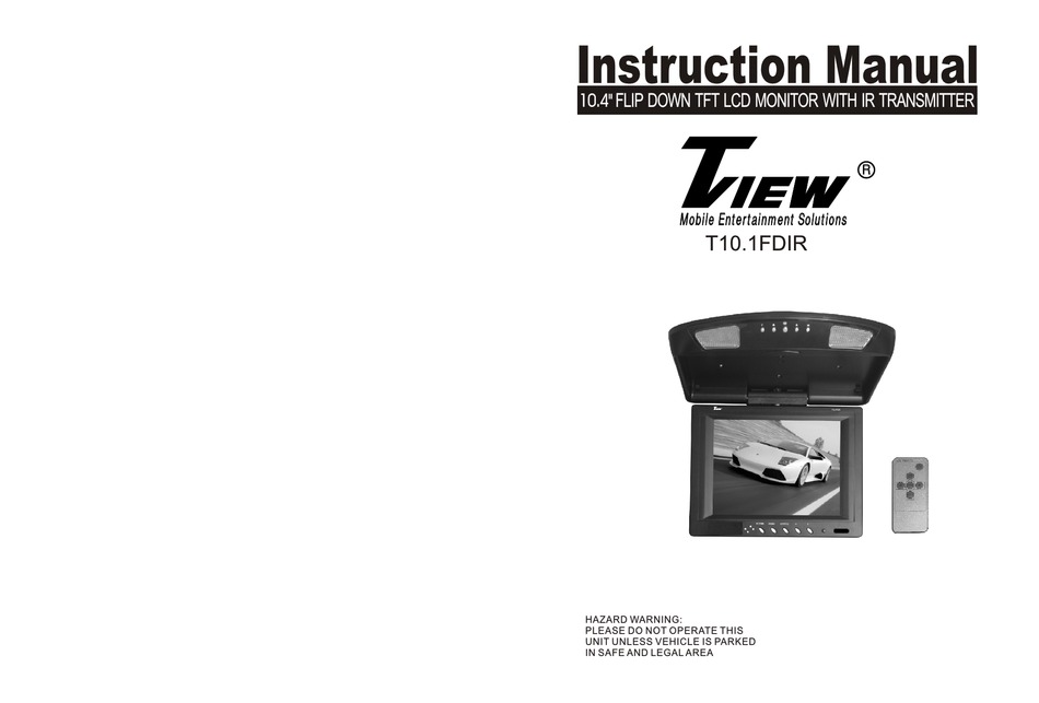 TVIEW T10.1FDIR INSTRUCTION MANUAL Pdf Download ManualsLib