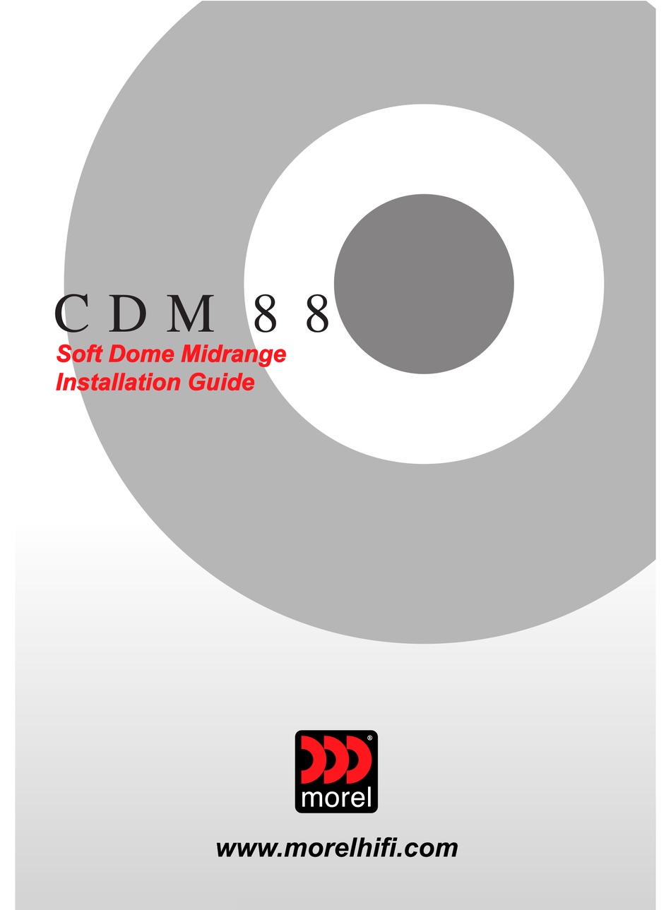 MOREL CDM 88 INSTALLATION MANUAL Pdf Download | ManualsLib