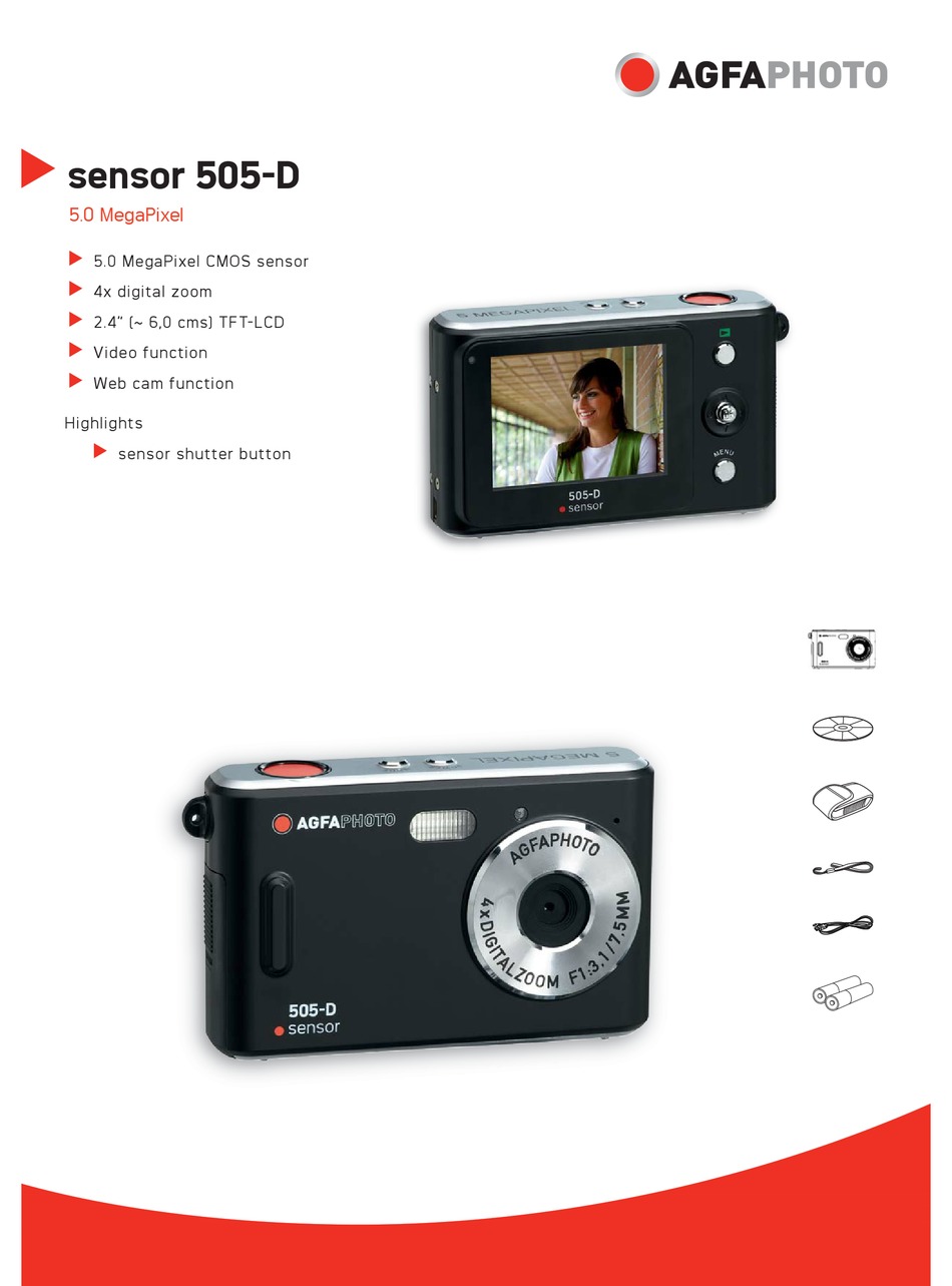 AGFAPHOTO SENSOR 505-D SPECIFICATIONS Pdf Download | ManualsLib