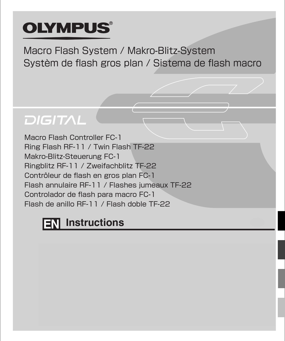 OLYMPUS MACRO FLASH SYSTEM INSTRUCTIONS MANUAL Pdf Download ManualsLib