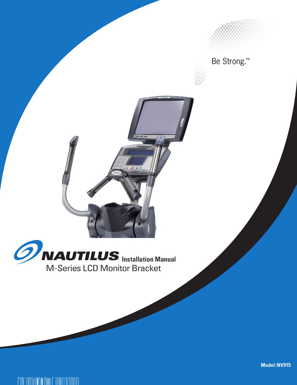 NAUTILUS BE STRONG M SERIES LCD MONITOR BRACKET INSTALLATION MANUAL Pdf Download ManualsLib