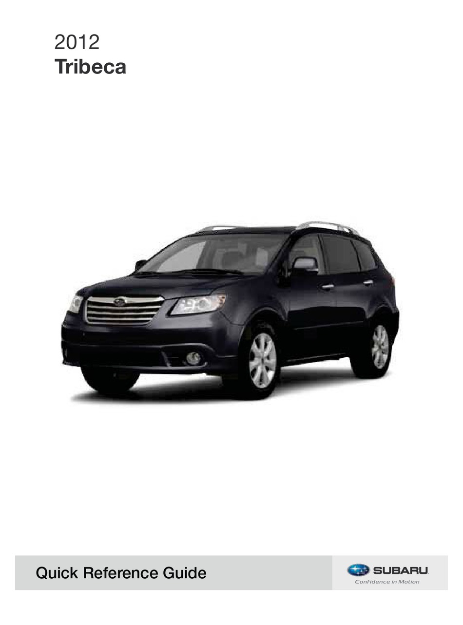 SUBARU TRIBECA QUICK REFERENCE MANUAL Pdf Download ManualsLib