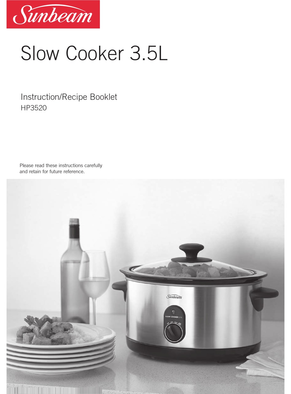 sunbeam slow cooker hp005 manual