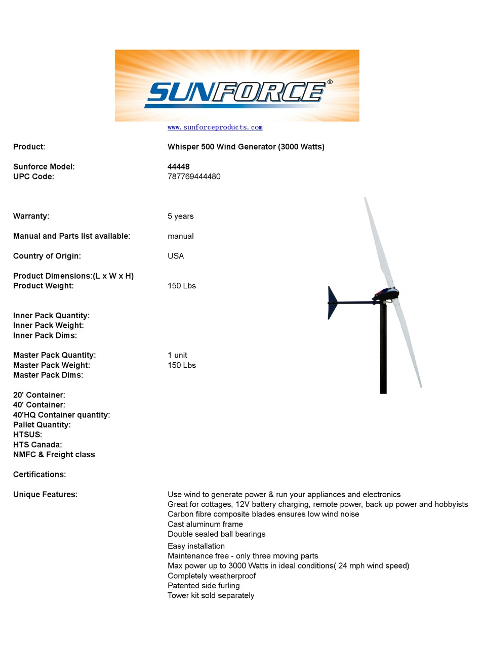Sunforce Wind Turbine Wiring Diagram Wiring Diagram