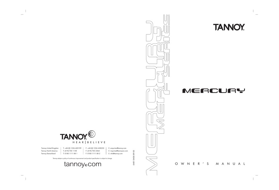 tannoy mercury f