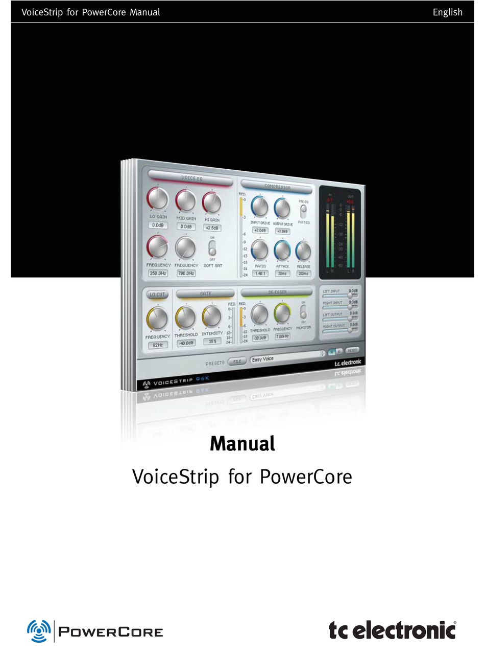 TC ELECTRONIC VOICESTRIP MANUAL Pdf Download ManualsLib