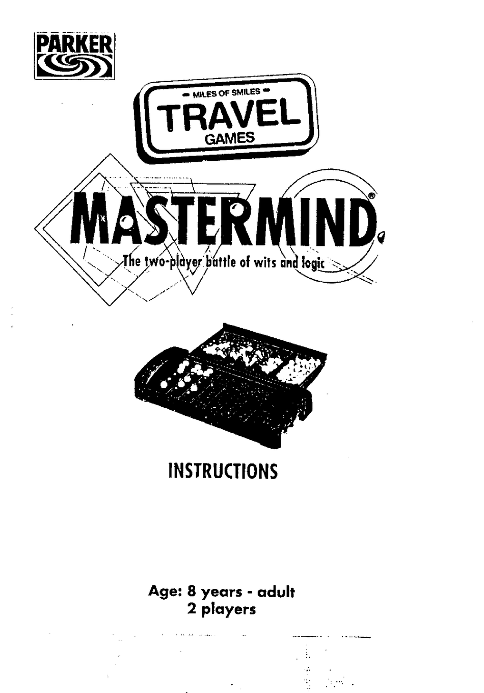 User manual Hasbro Mastermind (English - 2 pages)