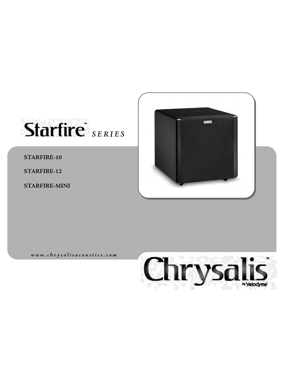 chrysalis starfire subwoofer