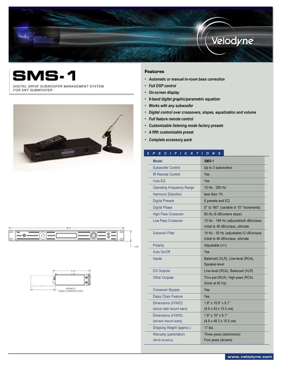 Velodyne sms1 hot sale