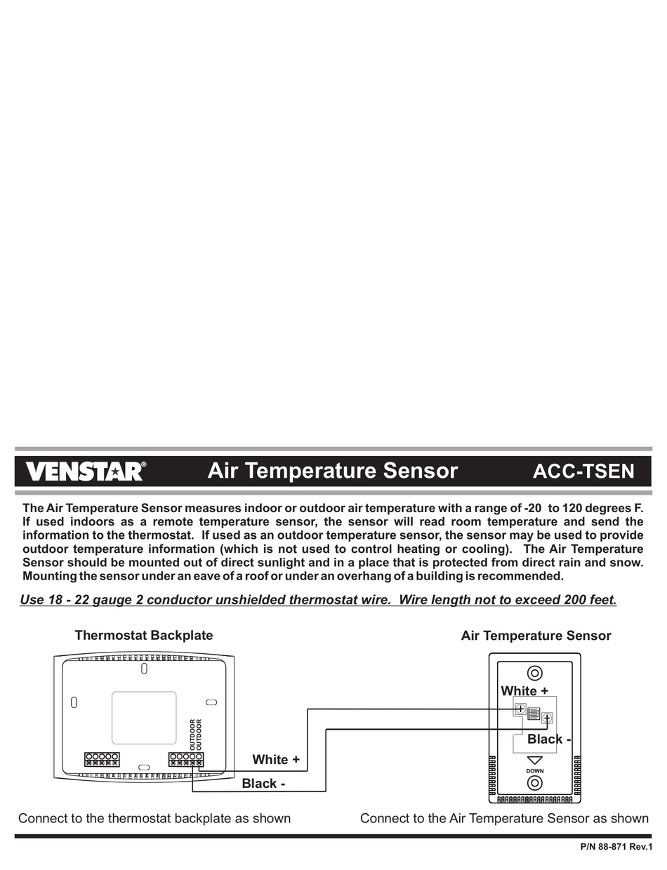 Venstar ACC-TSENWIFI Wi-Fi Temperature Sensor