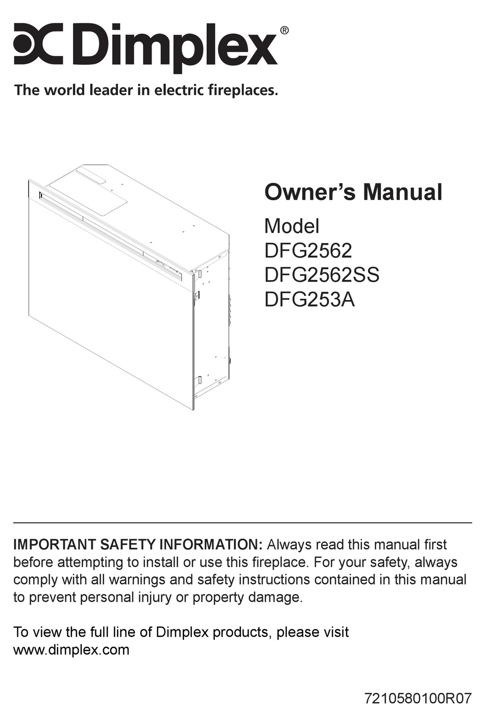 Dimplex Dfg2562 Owner S Manual Pdf Manualslib Dimplex Dfg2562 Owner S Manual Pdf, Dimplex Electric Fireplace Manuals