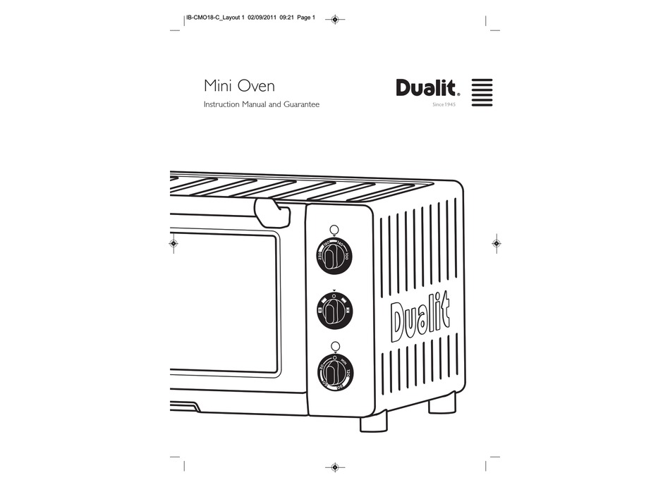 DUALIT MINI OVEN INSTRUCTION MANUAL AND GUARANTEE Pdf Download ManualsLib