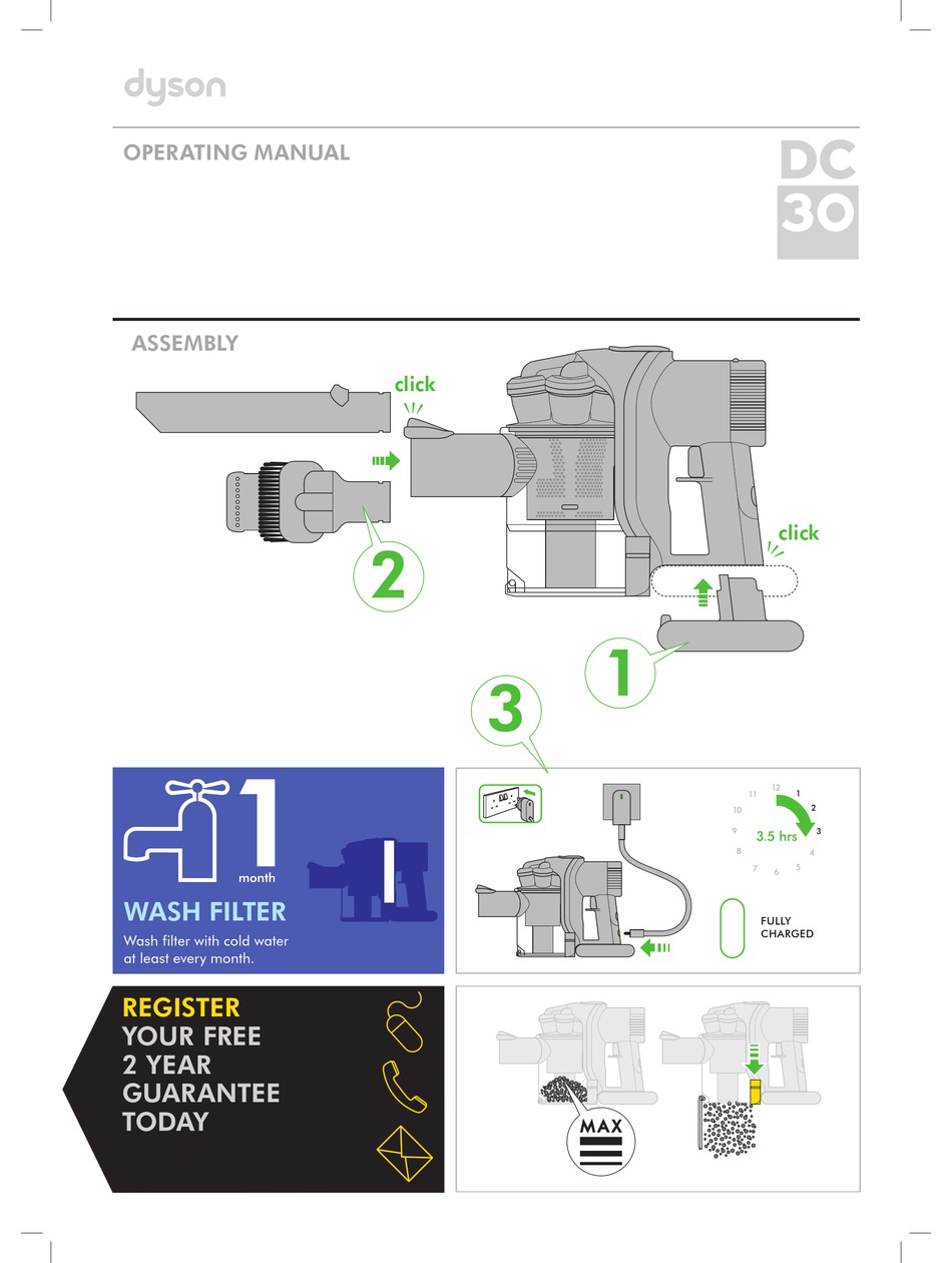 DYSON DC30 OPERATING MANUAL Pdf Download | ManualsLib