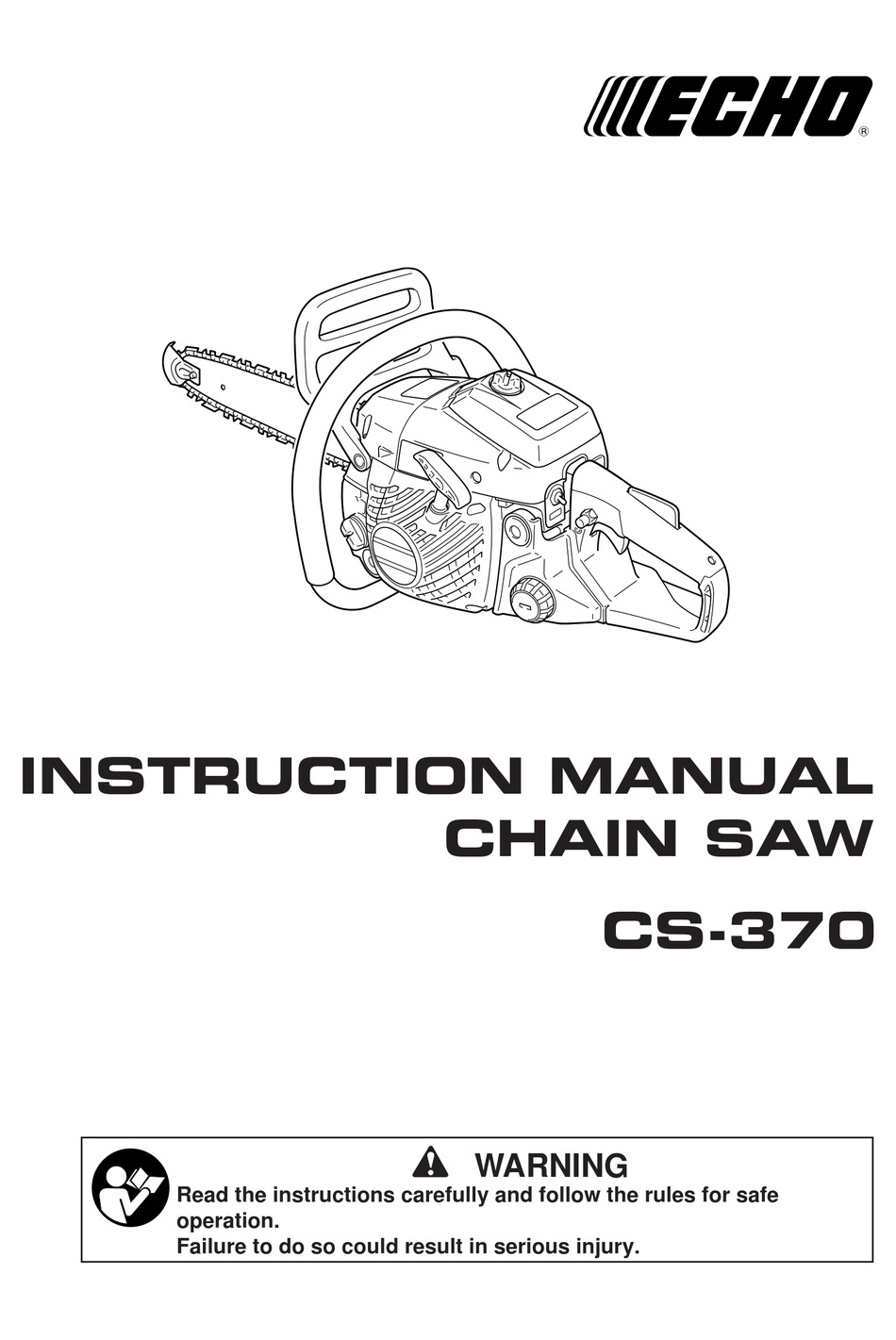 ECHO CS-400 INSTRUCTION MANUAL Pdf Download | ManualsLib