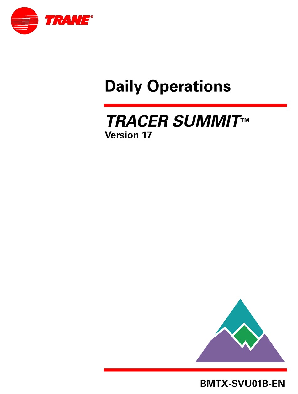 TRANE TRACER SUMMIT BMTXSVU01BEN DAILY OPERATIONS Pdf Download