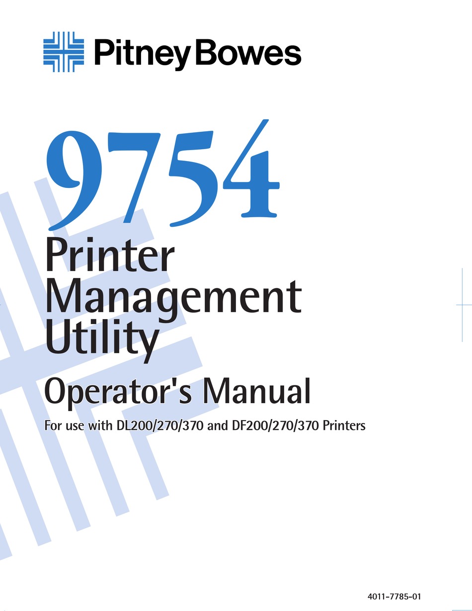 PITNEY BOWES 9754 OPERATOR'S MANUAL Pdf Download | ManualsLib