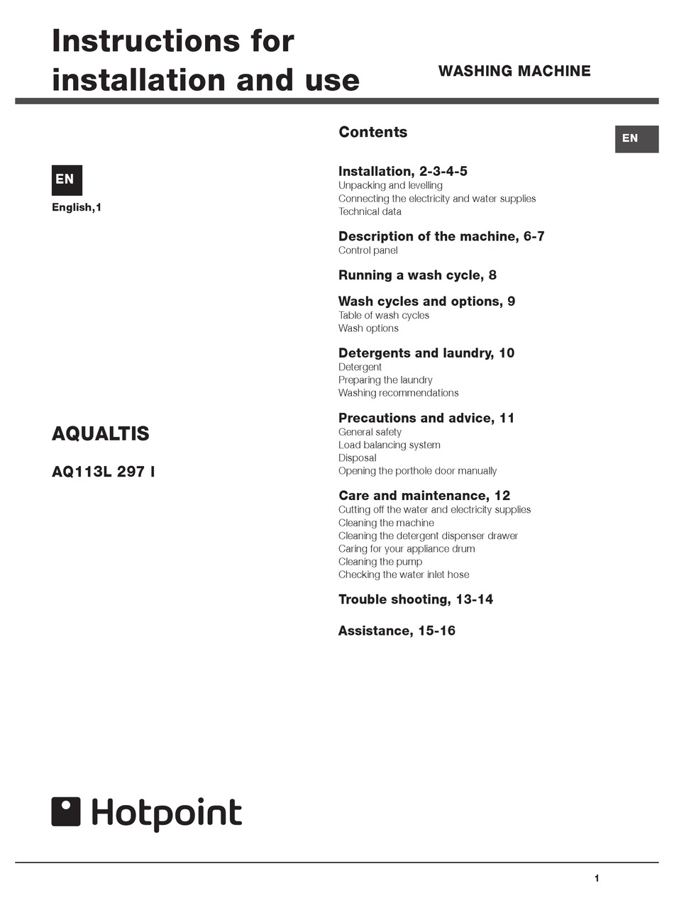 hotpoint-aqualtis-aq113l-297-i-instructions-for-installation-and-use