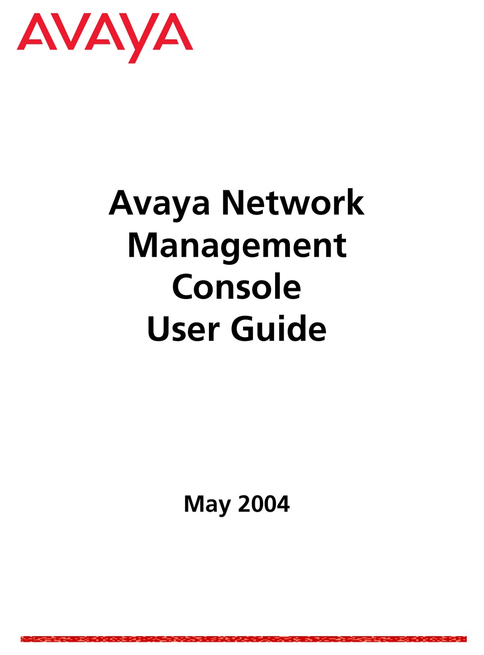 AVAYA NETWORK MANAGEMENT CONSOLE USER MANUAL Pdf Download | ManualsLib