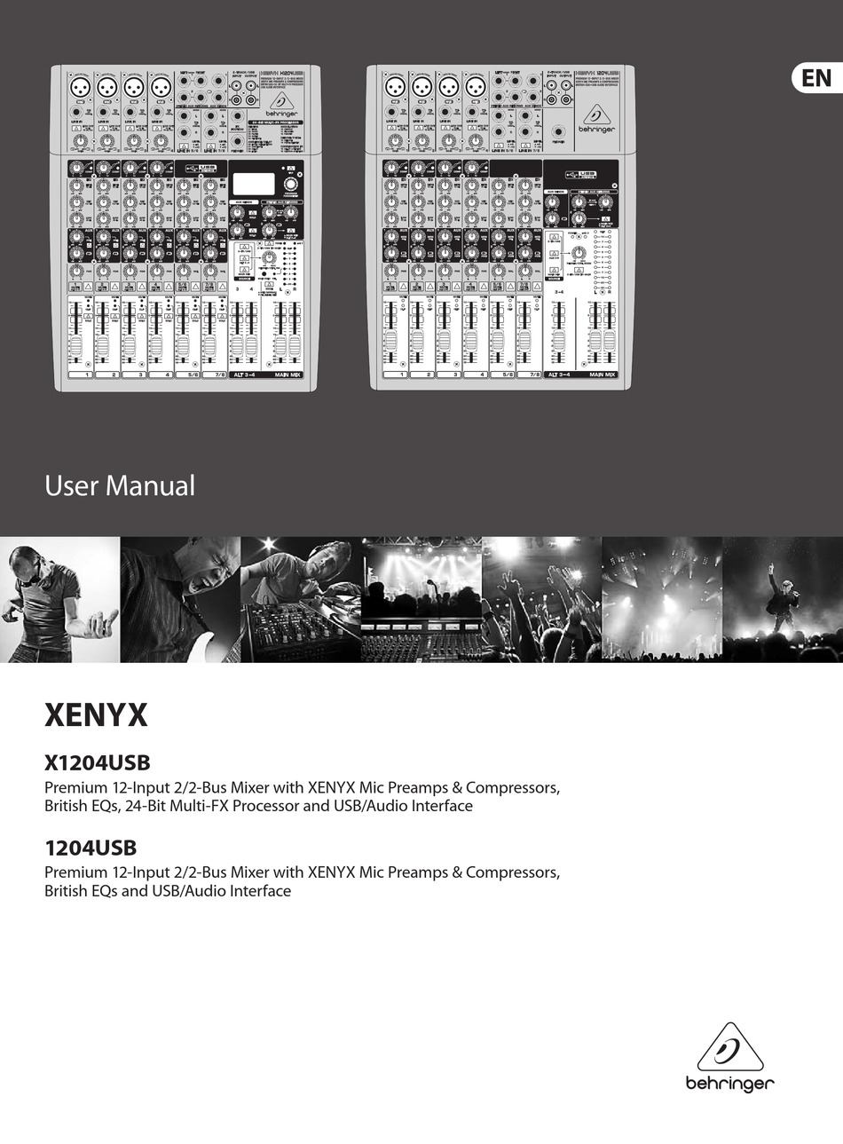 xenyx x1204usb send mic to pc