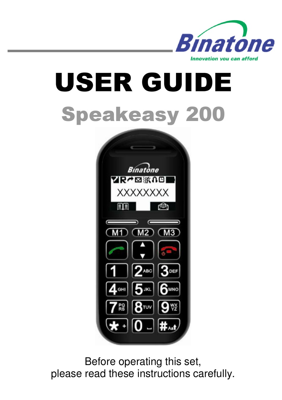 BINATONE SPEAKEASY 200 USER MANUAL Pdf Download ManualsLib