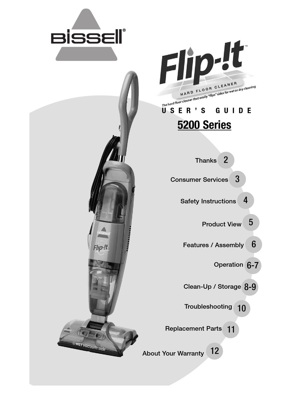 Bissell Flip !t Hard Floor Cleaner, 5200