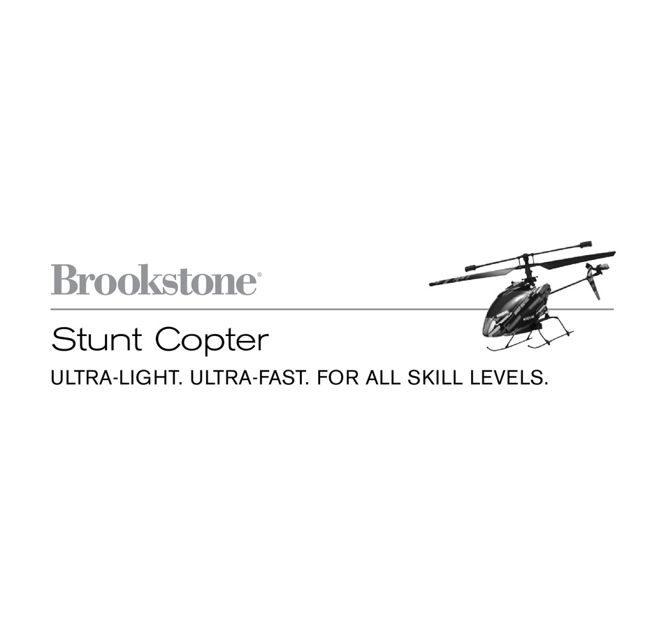 BROOKSTONE STUNT COPTER USER MANUAL Pdf Download ManualsLib