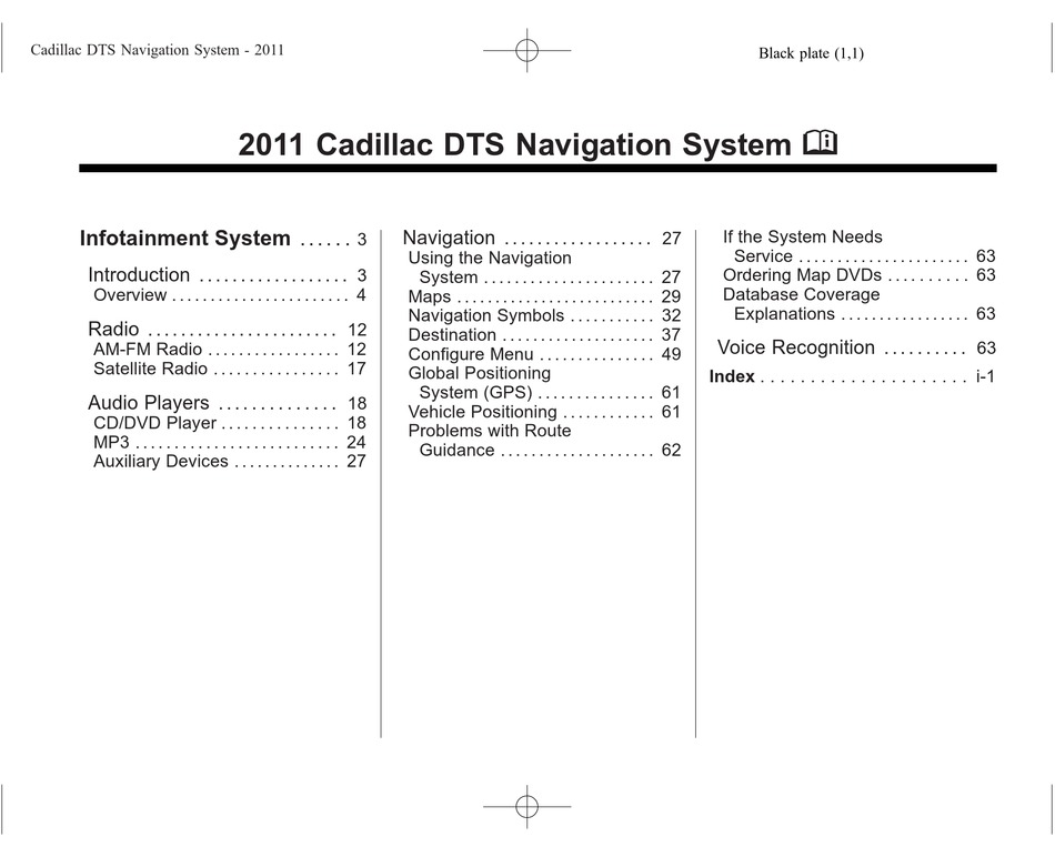 CADILLAC DTS NAVIGATION MANUAL Pdf Download ManualsLib