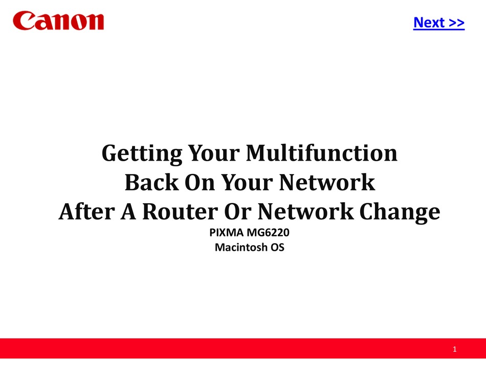 Canon Pixma Mg6220 Network Setup Manual Pdf Download Manualslib