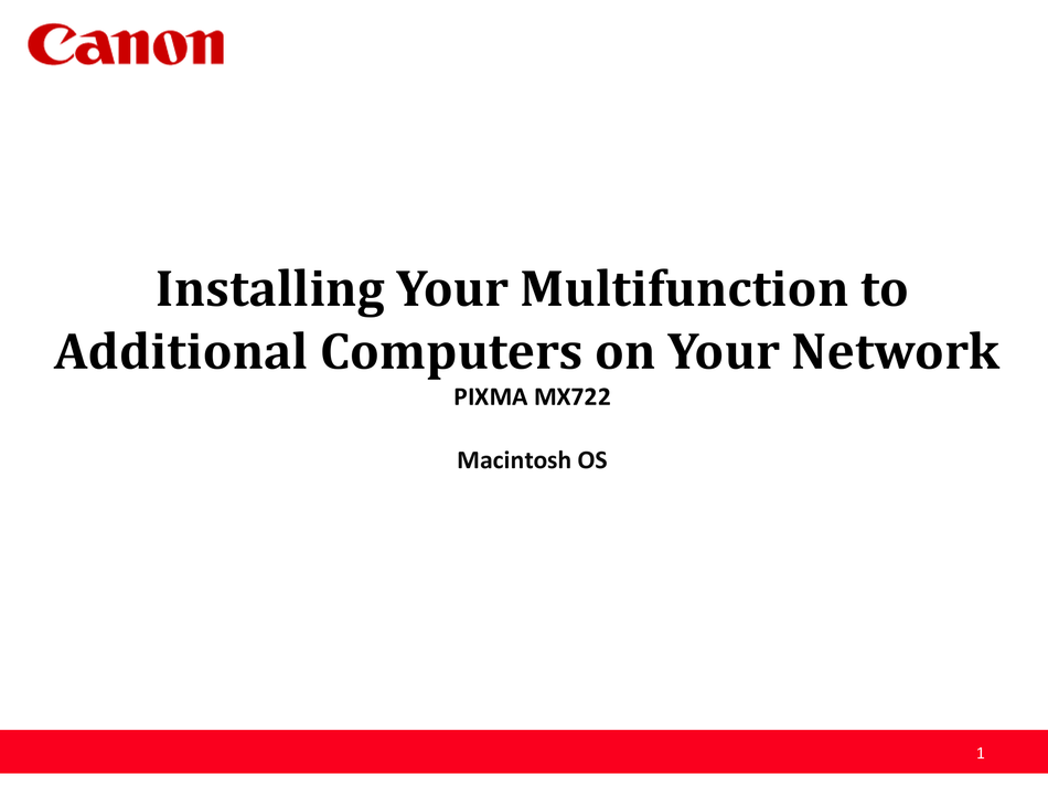Canon Pixma Mx722 Network Setup Manual Pdf Download Manualslib