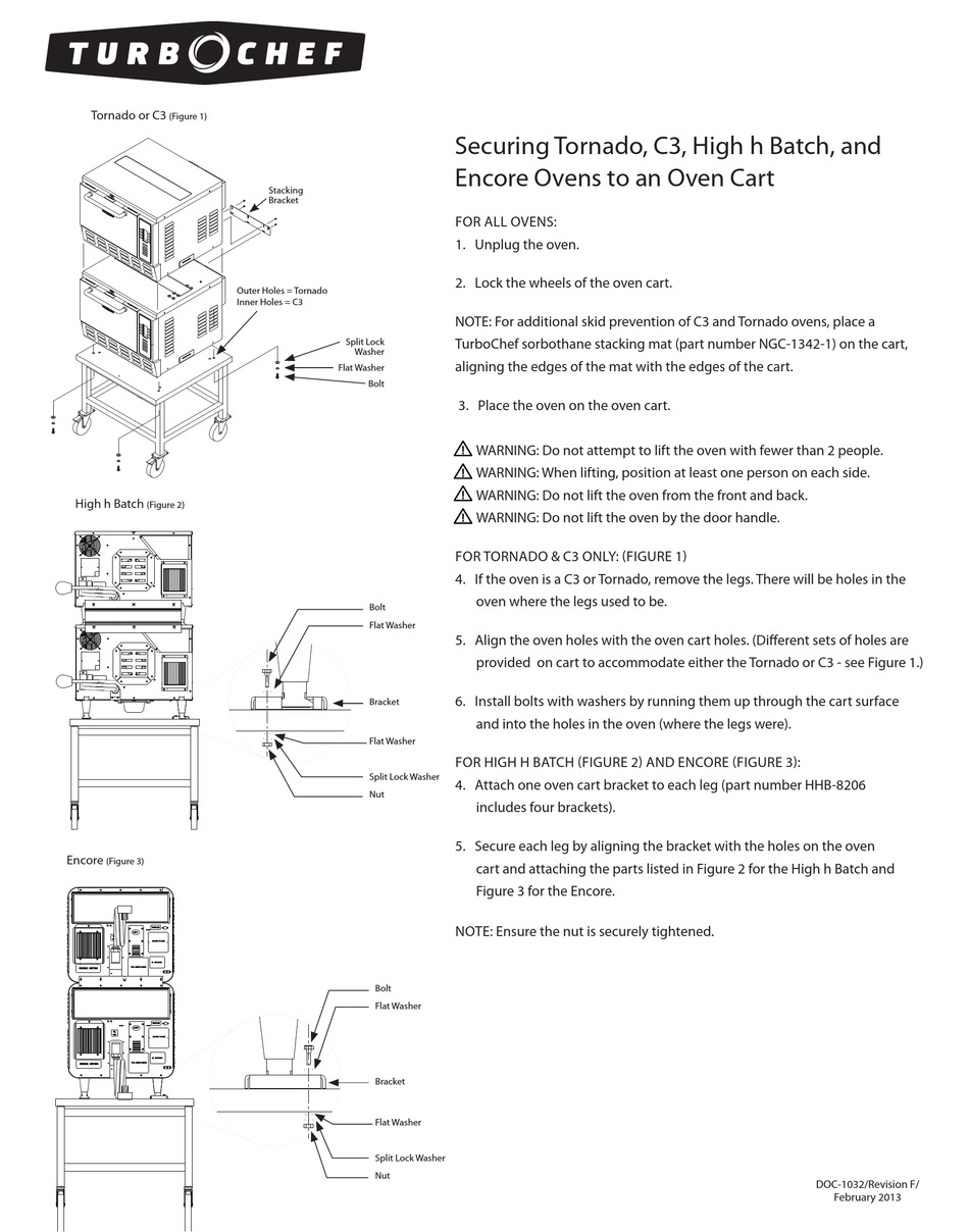 TURBOCHEF TORNADO QUICK MANUAL Pdf Download | ManualsLib