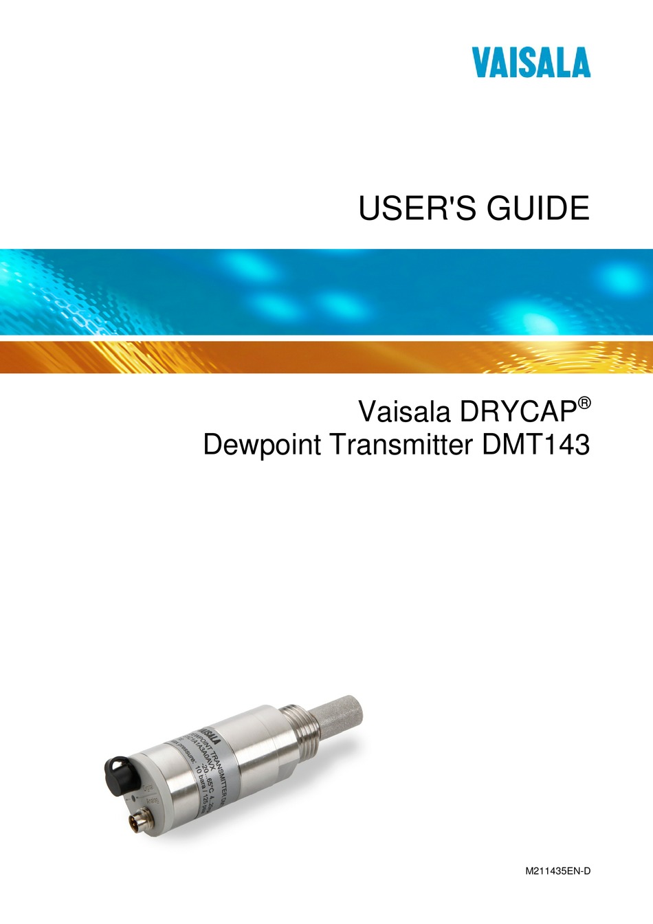 VAISALA DRYCAP DMT143 USER MANUAL Pdf Download ManualsLib