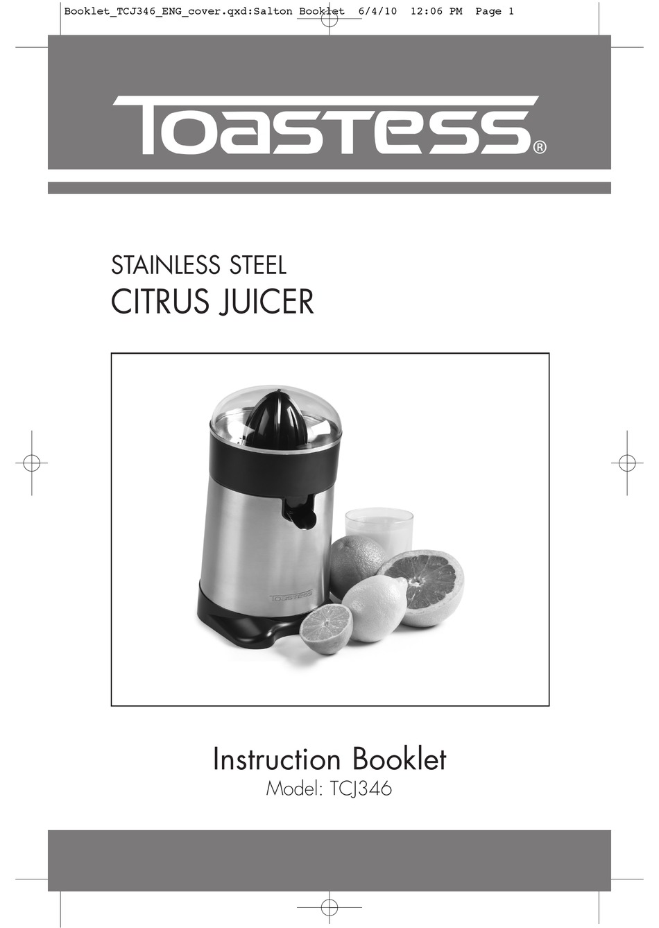 TOASTESS TCJ346 INSTRUCTION BOOKLET Pdf Download ManualsLib