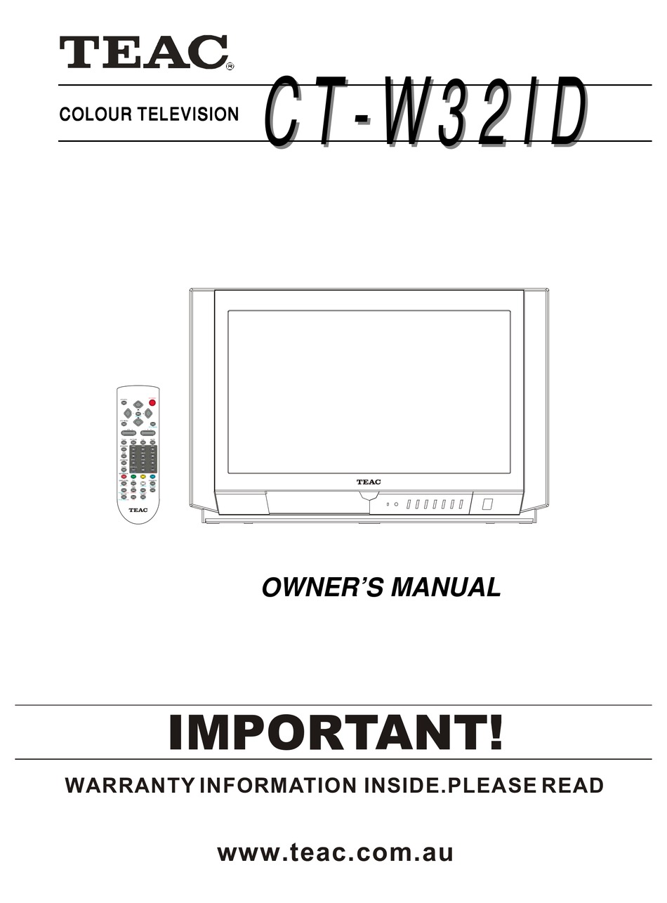 TEAC CT-W32ID OWNER'S MANUAL Pdf Download | ManualsLib