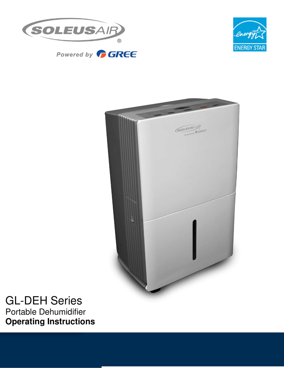 SOLEUS AIR GL-DEH SERIES OPERATING INSTRUCTIONS MANUAL Pdf Download