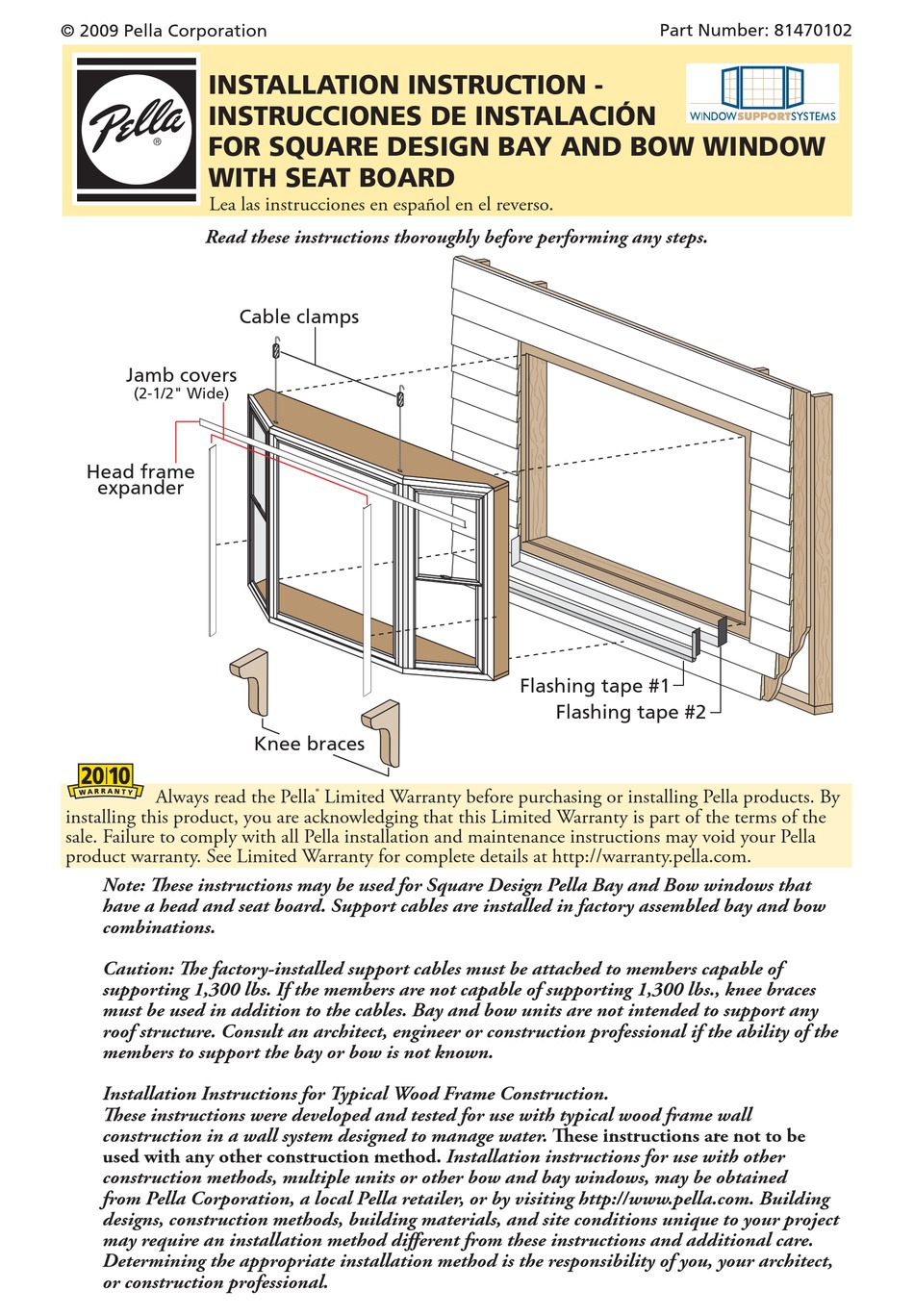 PELLA 81470102 INSTALLATION INSTRUCTIONS MANUAL Pdf Download ManualsLib