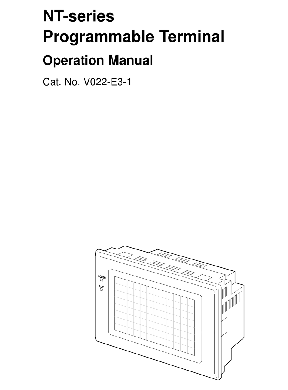 Omron Nt Series Operation Manual Pdf Download Manualslib