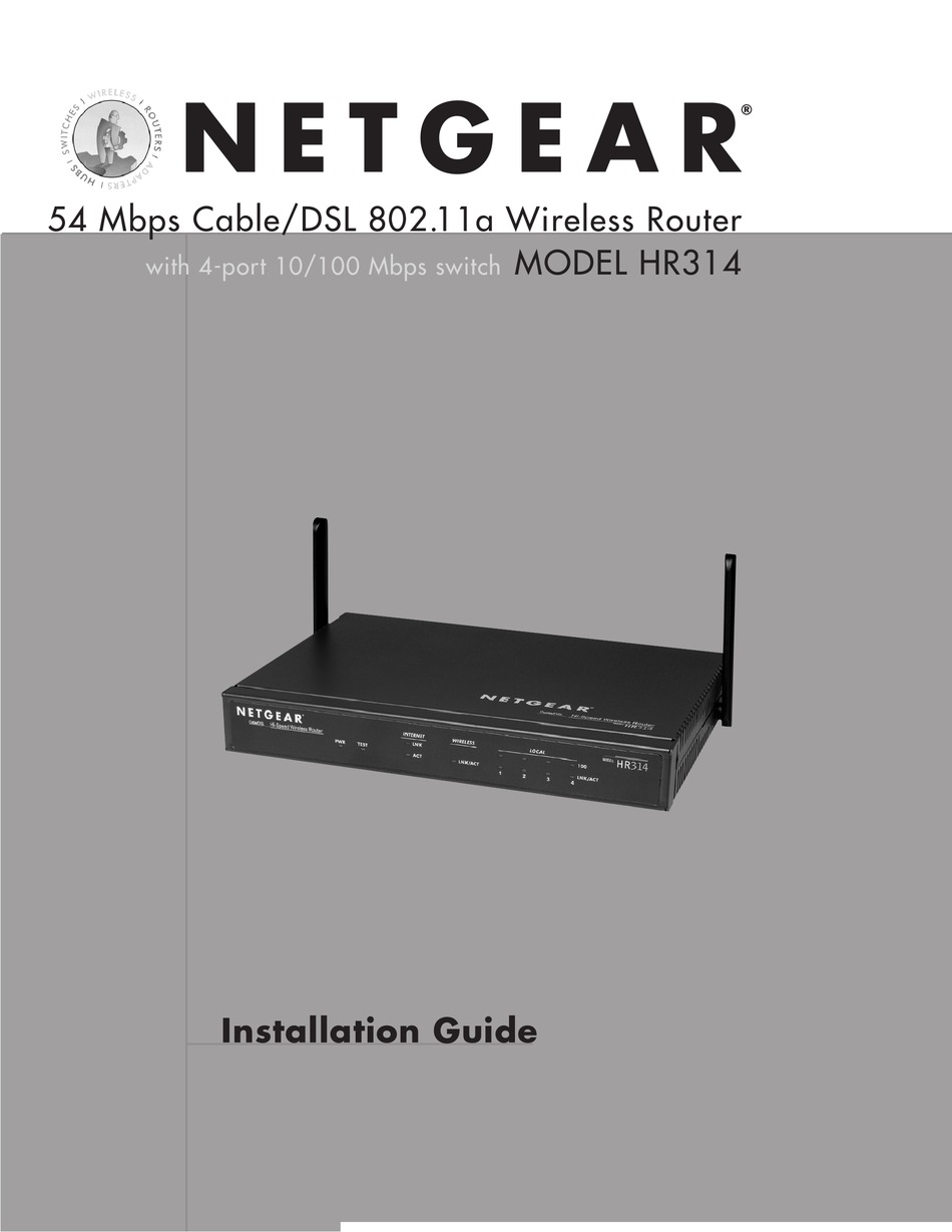 Netgear Hr314 Installation Manual Pdf Download Manualslib