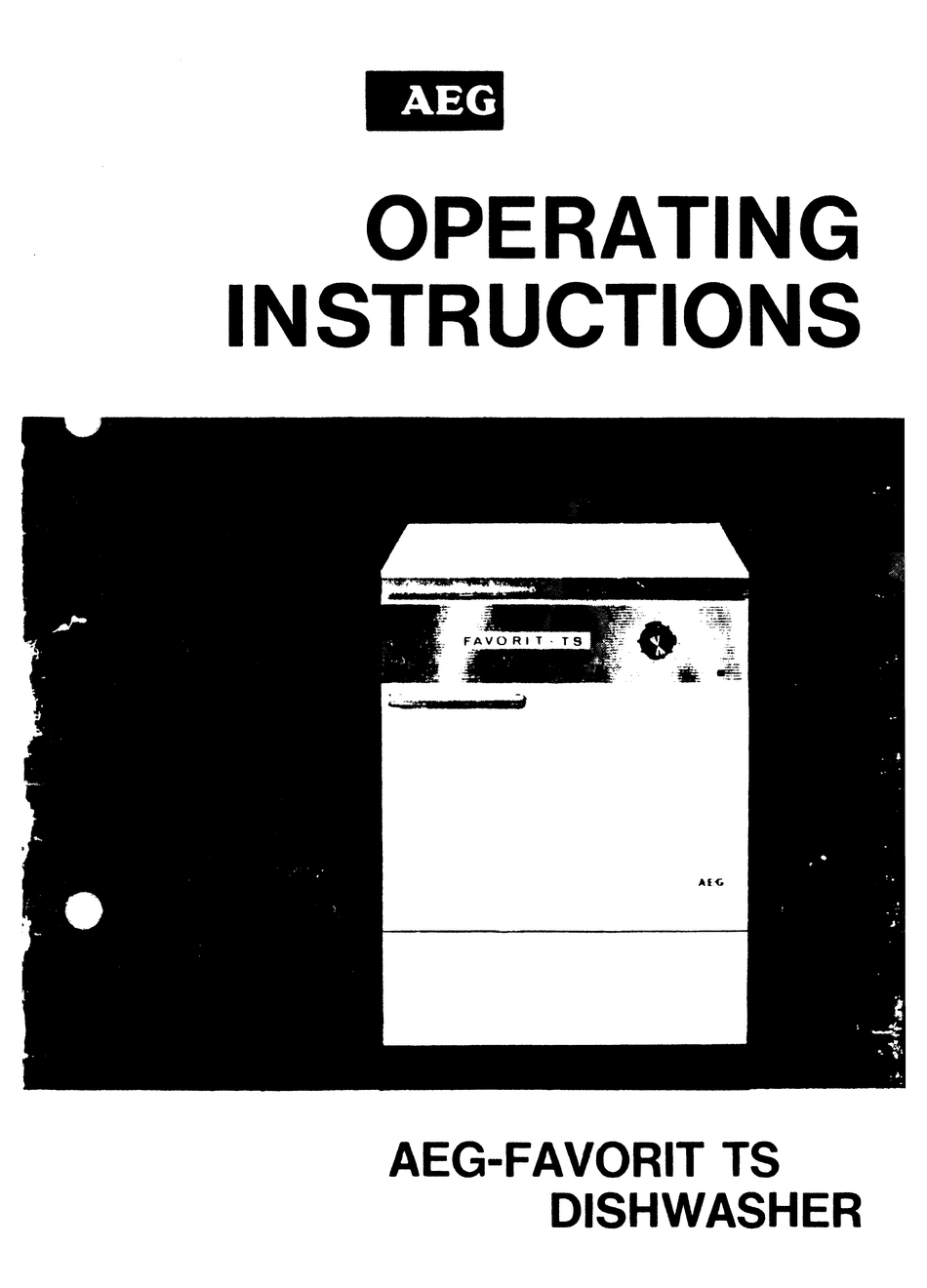 AEG FAVORIT TS OPERATING INSTRUCTIONS MANUAL Pdf Download ManualsLib