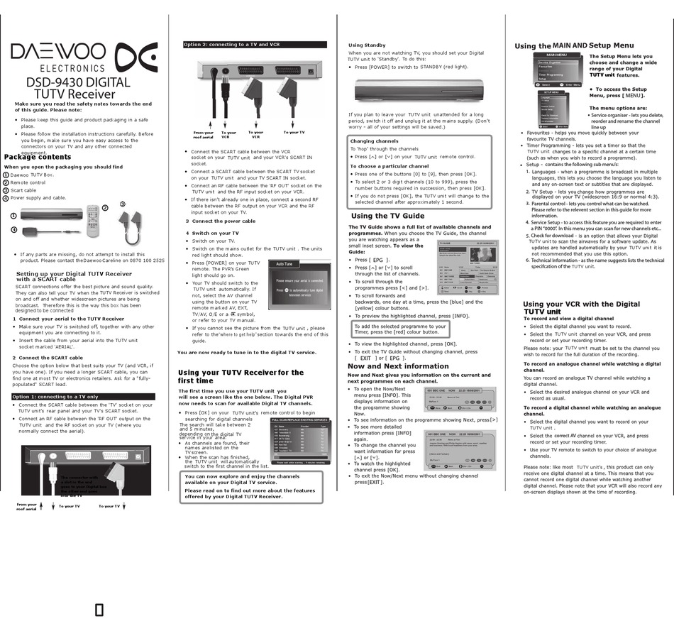 DAEWOO DSD9430 USER MANUAL Pdf Download ManualsLib