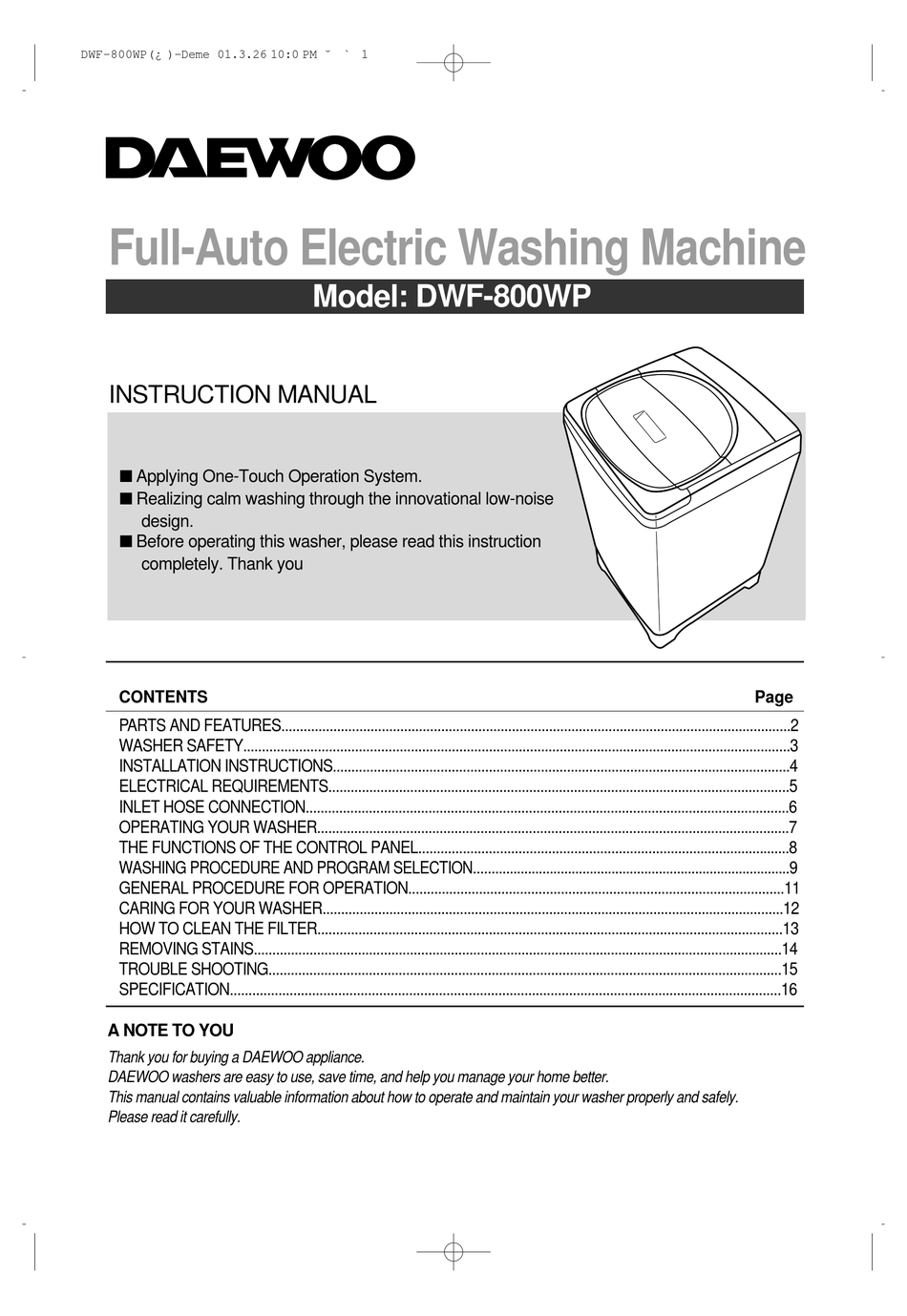 download software daewoo dwf 806 mps manual utilizare