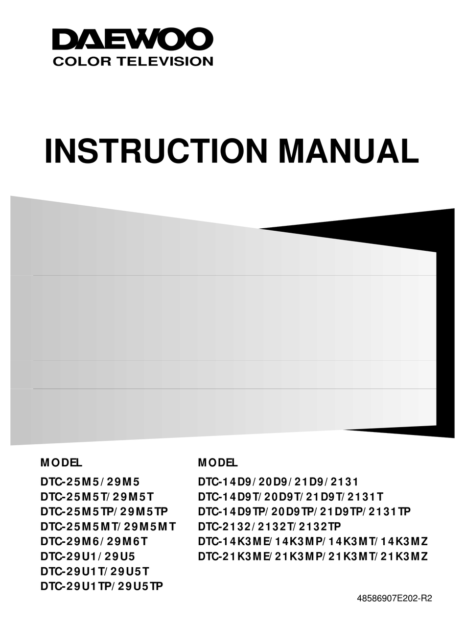 Daewoo Dtc Series Instruction Manual Pdf Download Manualslib