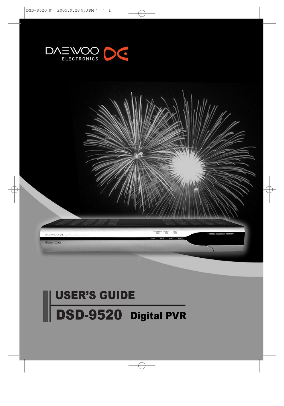 DAEWOO DSD9520 USER MANUAL Pdf Download ManualsLib