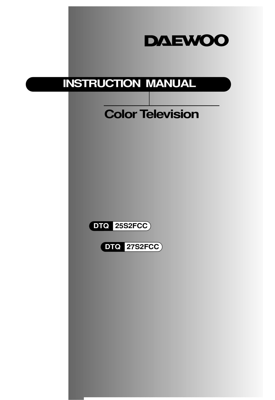 DAEWOO DTQ 25S2FCC INSTRUCTION MANUAL Pdf Download ManualsLib