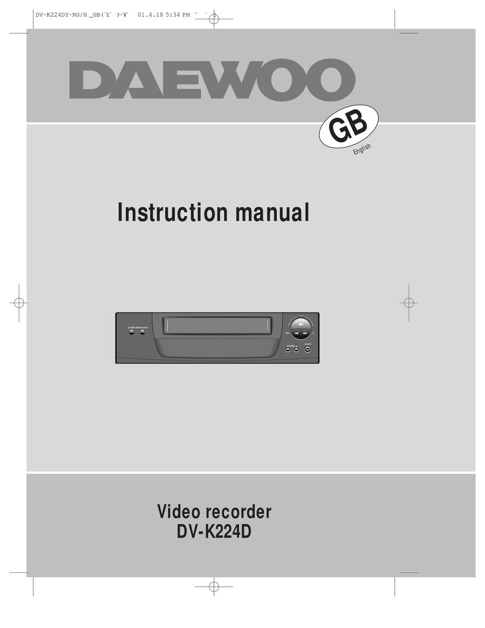 DAEWOO DV-K224D INSTRUCTION MANUAL Pdf Download | ManualsLib