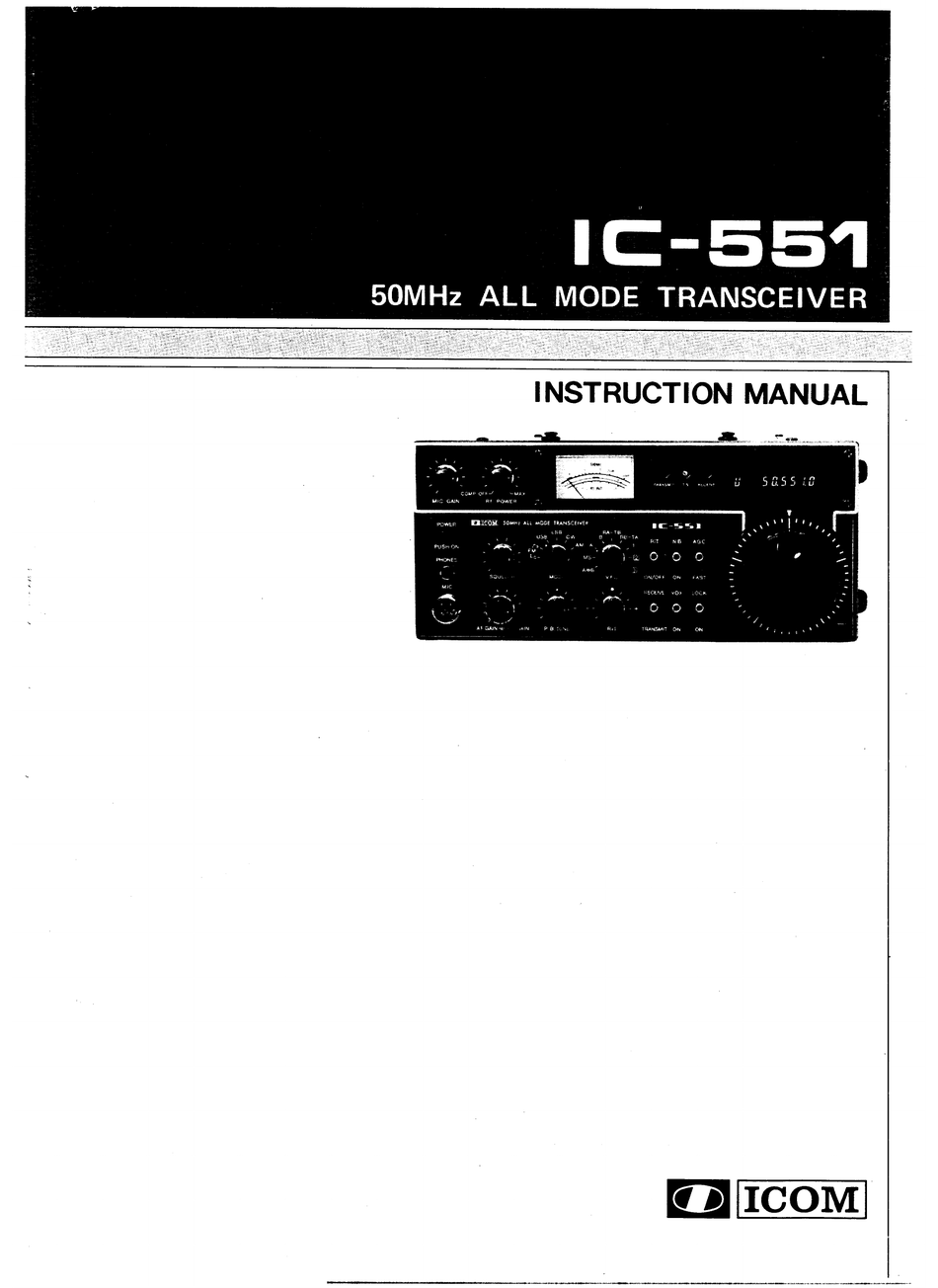 IC551 INSTRUCTION MANUAL Pdf Download ManualsLib