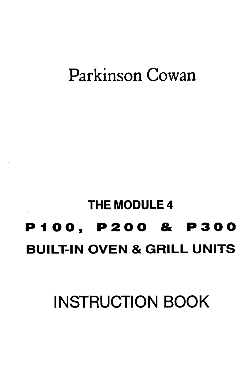 parkinson cowan strata gas cooker manual