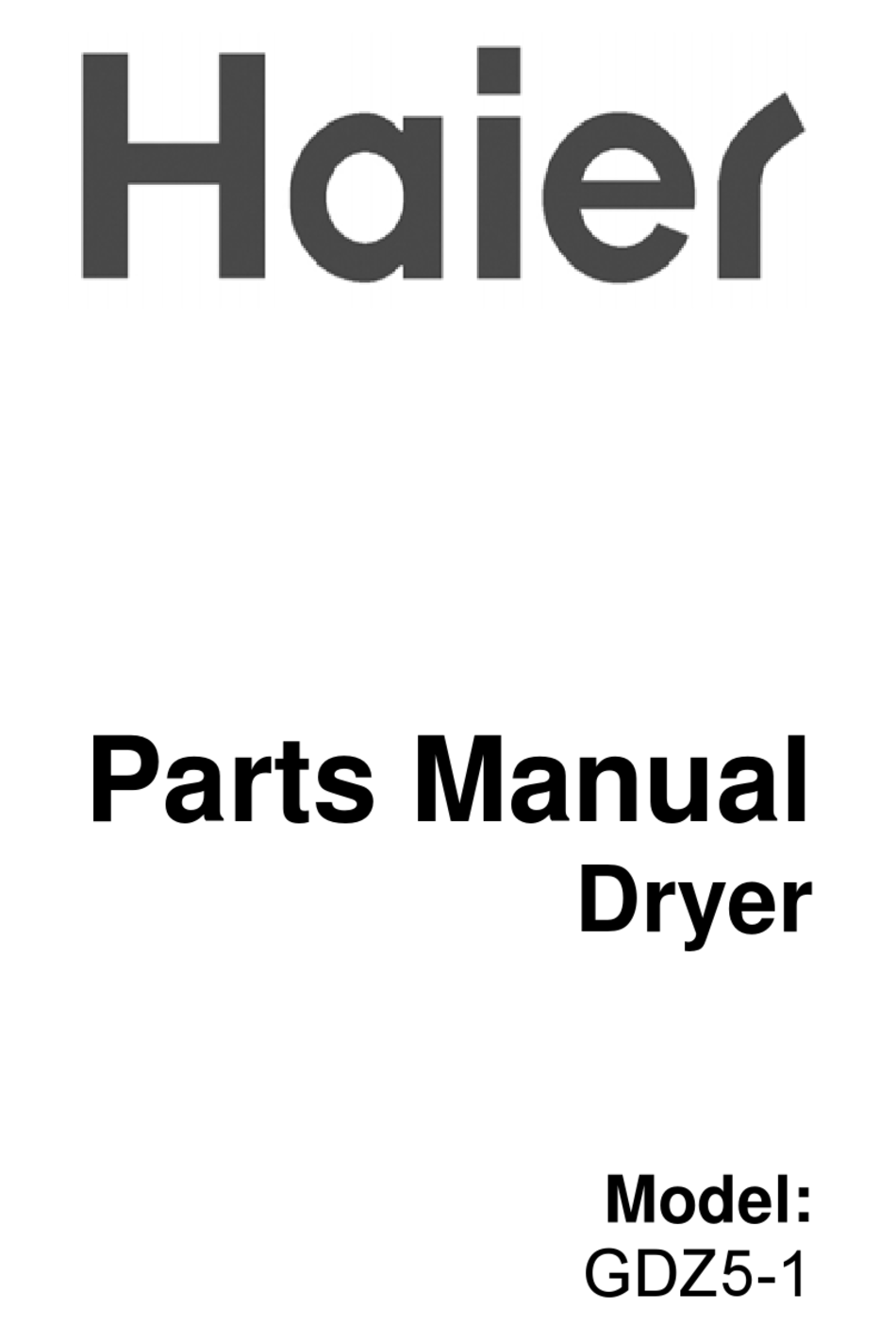 HAIER GDZ51 PARTS MANUAL Pdf Download ManualsLib