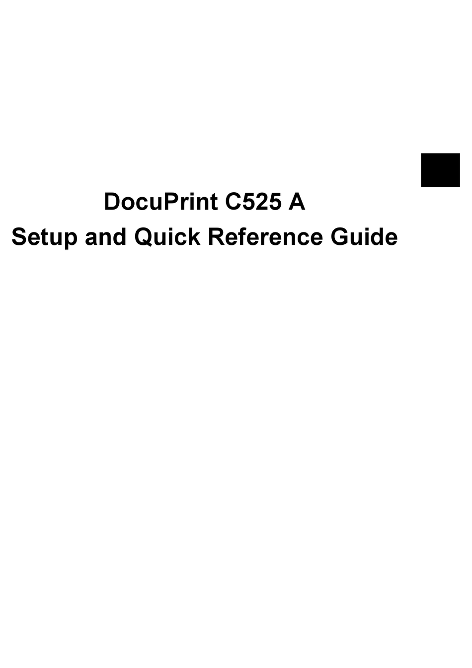 xerox docuprint c525 service manual pdf