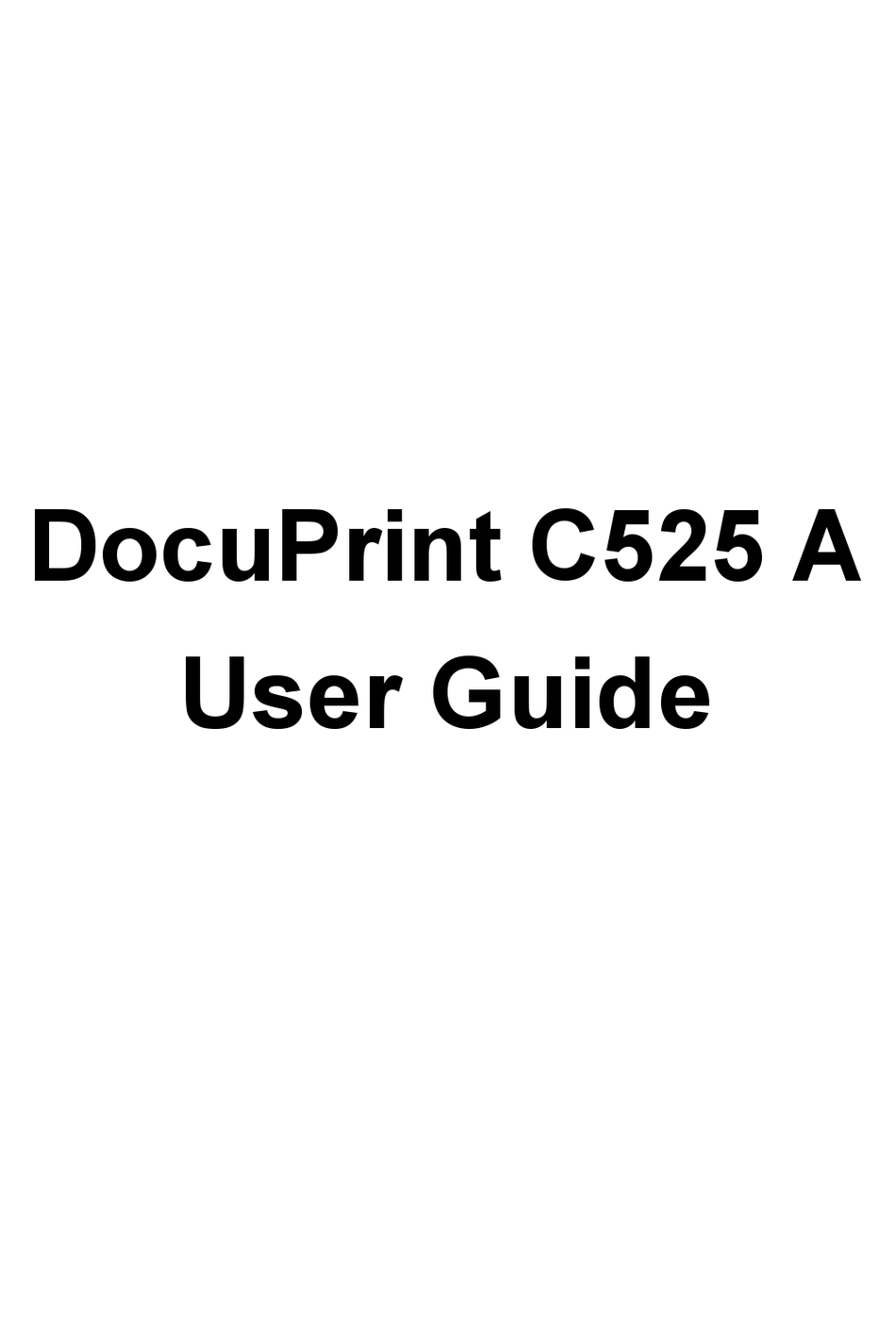 xerox docuprint c525 service manual pdf