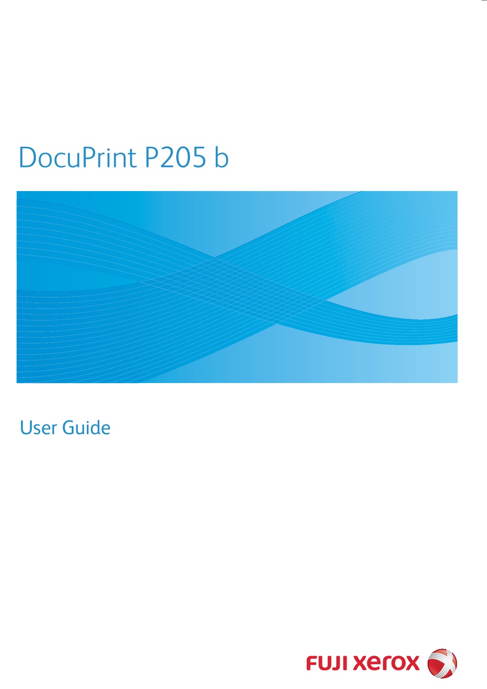 Fuji Xerox Docuprint P205 B User Manual Pdf Download Manualslib